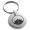 Silver, variant on Stainless Steel Lotus Zen Engraved Small Medallion Circle Charm Keychain Keyring