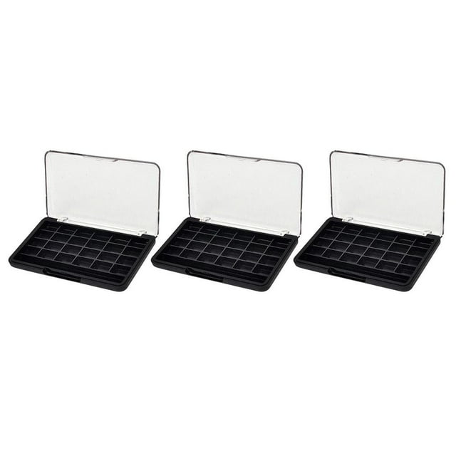 Caja organizadora de maquillaje Macarena de 3 piezas, 24 ranuras, ABS