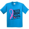 thumbnail image 3 of Inktastic Never Stop Fighting Breast Cancer Awareness Youth T-Shirt, 3 of 5