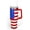 American Flag, variant on 40oz Pink Bow Cherry Tumbler with Handle Straw and Lid Coquette Bowknot Cherries Travel Tumbler Coffee Cup for Women Friend Holiday Birthday