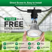 SANSI 72W Hanging Grow Light String, 6 LED Grow Light Bulbs, IP65 Waterproof Plant Grow Lamp