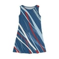 thumbnail image 4 of YOUYEDIAN Independence Day Dresses for Girls 4th Of July Sleeveless Dresses 2025 Summer Casual Sun Dress Plain Color Block Midi Dress,Navy 13-14 Years, 4 of 6