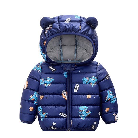 Beautyzll Toddler Girls Winter Cartoon down Coats for 1-7Y Baby Boys Light Puffer Padded Jacket Kids Hoodie Outerwear