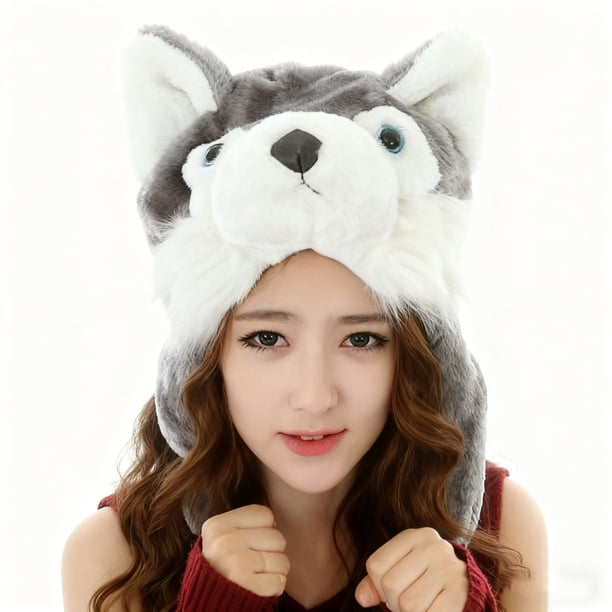 Sombreros de invierno para mujer, gorro de lana cálido, gorro de punto de oso para mujer, gorro de mujer