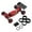 Red, variant on RC Metal Chassis Frame Replacement Aluminum Carbon Fiber Assembly DIY Kit for 1/24 RC Car Enthusiasts