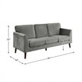 thumbnail image 7 of Pemberly Row Contemporary Velvet Upholstered Sofa in Gray, 7 of 7