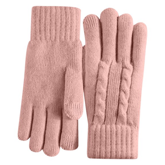 OJJCXA Womens Mens Gloves for Women Men Upgraded Anti Abrasion Fleece Lined Full Finger Knitted Winter Gloves