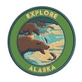 thumbnail image 1 of Explore! Alaska 3.5 Inch Iron Or Sew On Embroidered Fabric Badge Patch Seek Adventure, National Park Iconic Series, 1 of 2