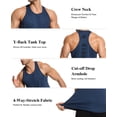 thumbnail image 6 of TELALEO Men's 5 Pack Dry Fit Y-Back Muscle Tank Tops, Mesh Athletic Sleeveless Workout Gym Shirts for Fitness Bodybuilding Running Training,, Size 2XL, 6 of 6