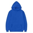 thumbnail image 4 of Rggeeun Baby Girls Pullover Hoodie Cute Sequins Wing Graphic Print Thermal Long Sleeve Hooded wth Large Pocket & Drawstring Soft for Autumn Winter Streetwear Fashion Tops,Blue,11-12 Years, 4 of 9
