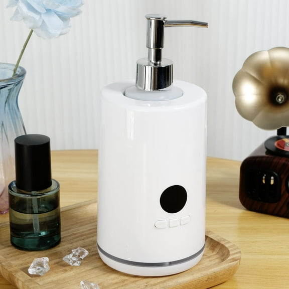Massage Oil Warmer with 2 Oil Bottle Dispenser Portable Oil Warmer Bottle with Ambient Light Easy to Use Lotion Heater Dispenser Temperature Adjustable for Home Salon Spa Massage