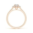 thumbnail image 2 of ANGARA Natural Classic Diamond Scalloped Halo Ring in 14K Rose Gold for Women (Size-5.2mm| Color-I-J| Clarity-I1-I2) | April Birthstone, Anniversary, Jewelry Gift for Women | Natural Diamond Ring, 2 of 9