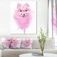 Illustration de Chien Rose Aquarelle - Toile Art Animal Contemporain – image 1 sur 3
