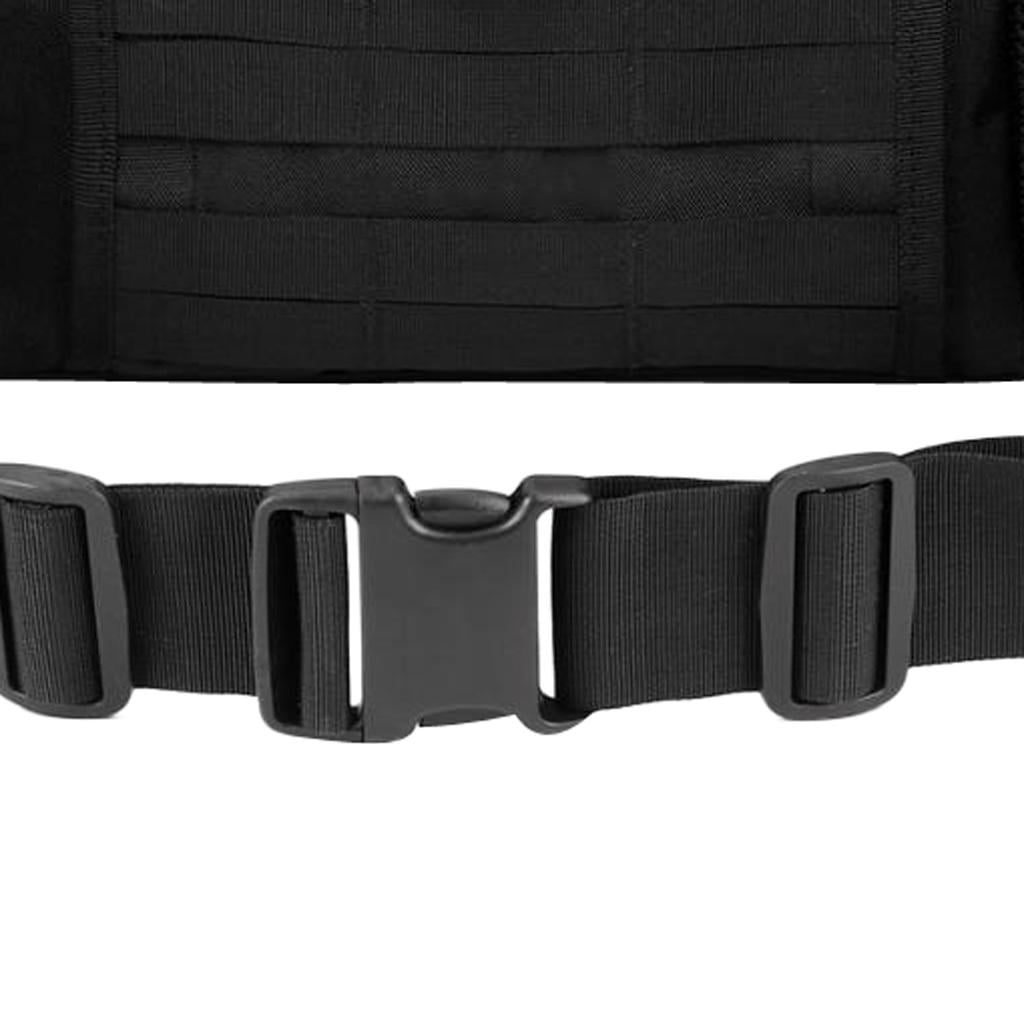 Dualoai Outdoor Molle Waist Bag Waterproof SLR Cameras Waist Fanny Pack Belt Bum Bag Black
