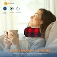 thumbnail image 4 of SunnyBay Microwave Heating Pad, Microwavable Heated Neck and Shoulder Wrap, Hands-Free Weighted Moist Hot or Cool Pack, Soft Fleece Cover and Flaxseed Filling, 27x7, Buffalo Plaid, 4 of 11