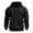 Black, variant on Men's Casual Solid Color Hooded Long Sleeve Loose Fit Tactical Sweatshirt Workout Athletic Pullover with Kanga Pocket
