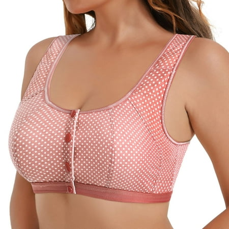 

Vedolay Women Lingerie Women s Pure Comfort Front Close Wirefree Bra Pink 36
