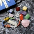 thumbnail image 6 of Fufafayo under $5 Crystal Chakra Set, Crystal Chakra Set, Natural Stone Combination with Pendant Bracelet, Hexagon Pillar Crystals for Healing Meditation, Colorful Gemstones in Gift Box, 6 of 9