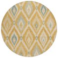thumbnail image 2 of Addison Rugs Chantille Indoor/Outdoor Transitional Ikat Gold Machine Washable Round Rug, 8' x 8', 2 of 8