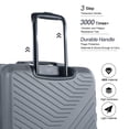 thumbnail image 5 of Travelhouse 3 Piece Hardshell Luggage Set Hardside Lightweight Suitcase with TSA Lock Spinner Wheels 20in24in28in.(Gray), 5 of 8