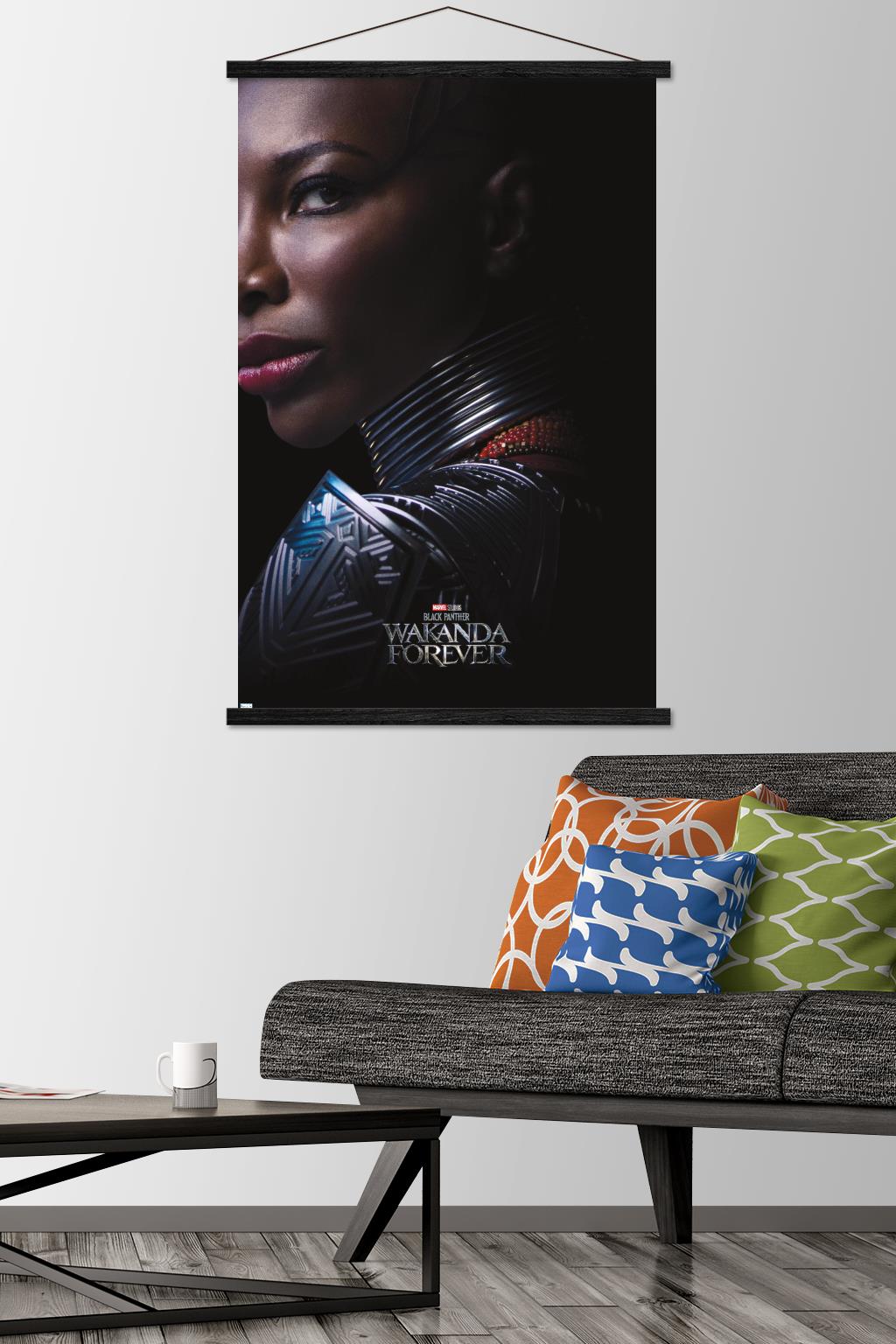 Marvel Black Panther: Wakanda Forever - Aneka One Sheet Wall Poster with Magnetic Frame, 22.375" x 34"