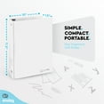 thumbnail image 2 of 1 Inch 3 Ring Binder 1” Binder White Clear View Cover with 2 Inside Pockets, Colored School Supplies Office and Home Binders – by Enday, 2 of 7