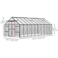 thumbnail image 3 of Outsunny Polycarbonate Greenhouse Kit with Vent Rain Gutter Door, Black, 3 of 10