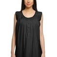 thumbnail image 2 of Moomaya Womens Lace Border Sleepwear For Ladies Button Placket Nightdress, 2 of 5
