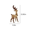 thumbnail image 3 of HomeDM Lighted Christmas Deer, Glittering Deer With Strip Lights For Outdoor Patio Decoration, Artificial Pre-lit Christmas Decorative Deer LED Lights, 3 of 6