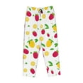 thumbnail image 6 of Uemuo Strawberry and Lemon Pattern Women's Wide Leg Palazzo Lounge Pants with Pockets Light Weight Loose Comfy Casual Pajama Pants-Small, 6 of 9