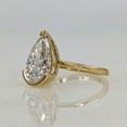 thumbnail image 2 of solitaire jewels 3CT Half Bezel Set Pear Moissanite Solitaire Engagement Ring For Women, 14K Yellow Gold, 2 of 5