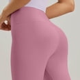 thumbnail image 3 of Women's Ankle Length Yoga Leggings Sport Casual Solid Color Fashion Waist Yoga Pants Quick Dry Compression Tights, 3 of 4