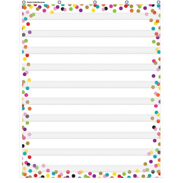 34 x 44 Po Confettis 10-Pocket Chart