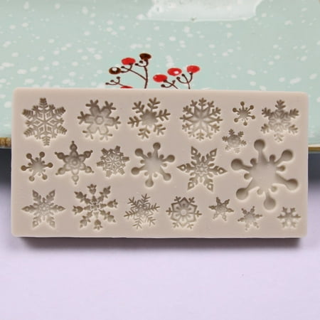 

Gwong Christmas Snowflake Shape Cake Mold Silicone Party DIY Fondant Candy Baking Tool