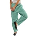 thumbnail image 2 of Aojekbee Women's Spring Summer Baggy Pants Elastic Waistband Wide Leg Plaid Pants with 2 Pockets, 2 of 8
