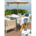 thumbnail image 5 of Outdoor Tablecloth with Umbrella Hole for Patio/Picnic/Party/Camping, Sage Green Coastal Waterproof Table Cloth Rectangle Table Cover Washable, Starfish Shell Coral Summer Beach Ocean (60"x 84"), 5 of 9