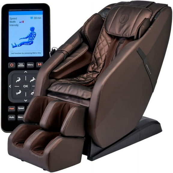 FR-6KSL Massage Chair, Full Body Shiatsu L-Track Rolling System with Built in Heat, Foot Rolling, Space Saving, Zero Gravity Massage Recliner, Bluetooth Speakers, 3 Language Smart Remote