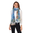 thumbnail image 2 of FORMRS Womens Scarf Winter Soft Long Big Warm Shawls Wrap Tassel Scarves, Sea Window, 2 of 9