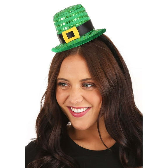 Mini Leprechaun Sequin Hat Headband