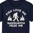 thumbnail image 3 of Instant Message - Fish Love Me, Sasquatch Fear Me - Men's Short Sleeve Graphic T-Shirt, 3 of 6