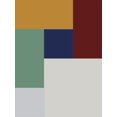 thumbnail image 2 of Grayscale 15x18 White Modern Wood Framed Museum Art Print Titled - Bright Blocks X, 2 of 4