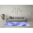thumbnail image 3 of Ahgly Company Machine Washable Indoor Rectangle Patchwork Blue Transitional Area Rugs, 6' x 9', 3 of 4