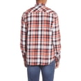 thumbnail image 4 of Scotch & Soda RED Orange Tartan Plaid Classic Fit Button Down Shirt, US Small, 4 of 6