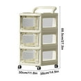 thumbnail image 2 of Tunhigl Kitchen Bathroom Living Room Shelf Floor Storage Rack Multi-Layer Transparent Storage Cabinet Movable Trolley, 2 of 6