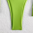 thumbnail image 4 of Women Swimsuits Solid Color Triangle Stylish Adjustable Lace Up Bikinis Green Bathing Suits for Women L, 4 of 6