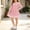 Pink, variant on Girls Knit Dress Long Sleeve Peter Pan Collar A Line Dress Little Girl Cute Ruched Waist Preppy Outfits for Back to School Pink 7-8 Years