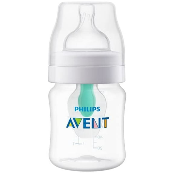 Biberón Anticólicos Philips AVENT con Ventilación AirFree, 4 oz, 1 unidad, Transparente, SCY701/91