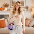 thumbnail image 5 of Trick Or Treat Basket | Jack O Lantern Bucket | Woven Halloween Candy Bucket for Halloween Party Decor | Great Halloween Gift Basket, 5 of 6