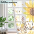 thumbnail image 4 of Yayeee Window Curtains Light Filtering 63"x42" Grommet Panel Pair Home Living Room Decor, Beige Sunflowers, 4 of 7