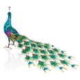 thumbnail image 6 of Alpine Corporation Jumbo Size Blue Majestic Tail Down Peacock Décor, 6 of 12